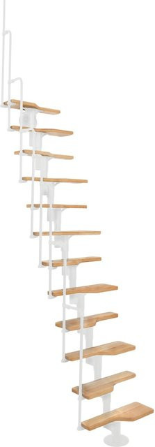 Minka Twister Wendeltreppe aus Buche in Weiß für eine Raumhöhe bis 293 cm - Bild 1