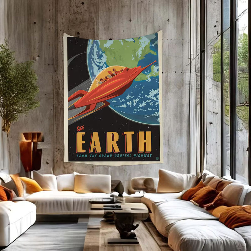 Anime-Wandteppich Outer Space Visions of The Future Travel Collection von bilibili, mehrfarbig, Textil - Bild 6