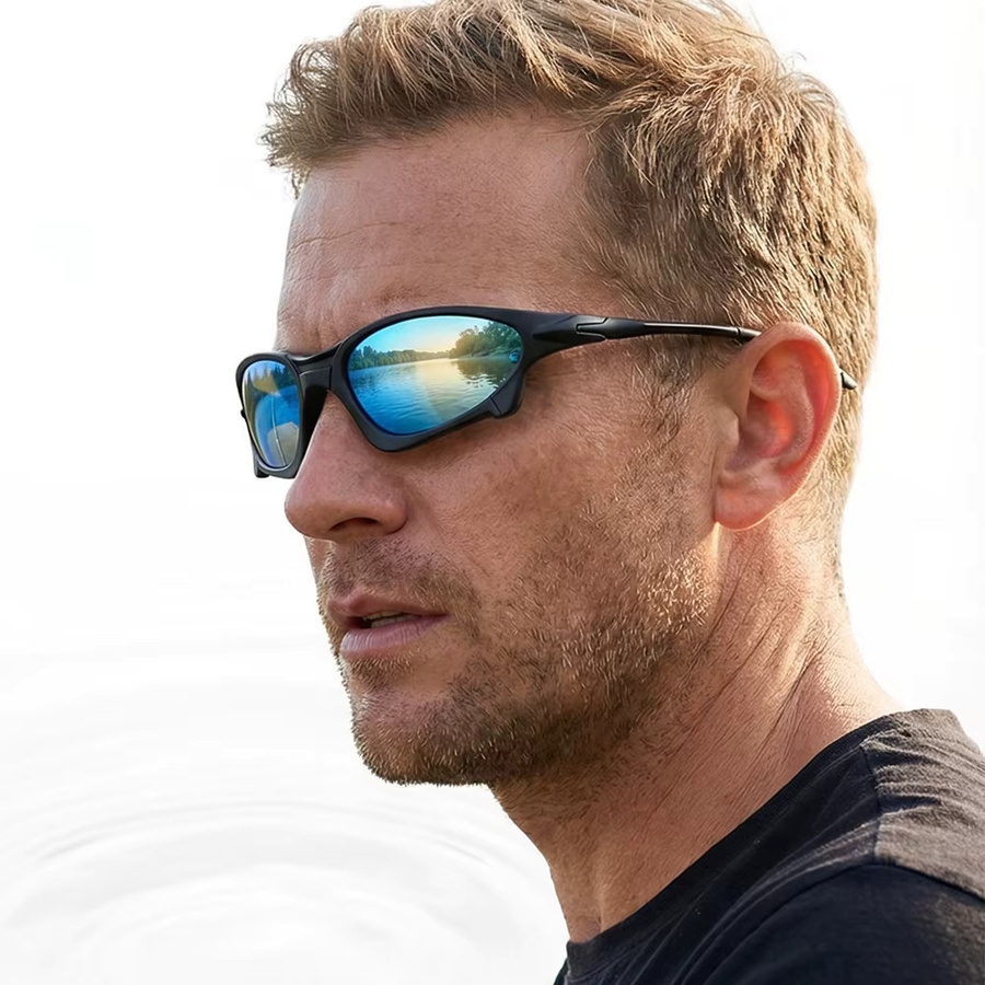 FUQIAN Sportsonnenbrille, Unisex, Vollrand, Wrap, Schwarz, Kunststoff - Bild 2