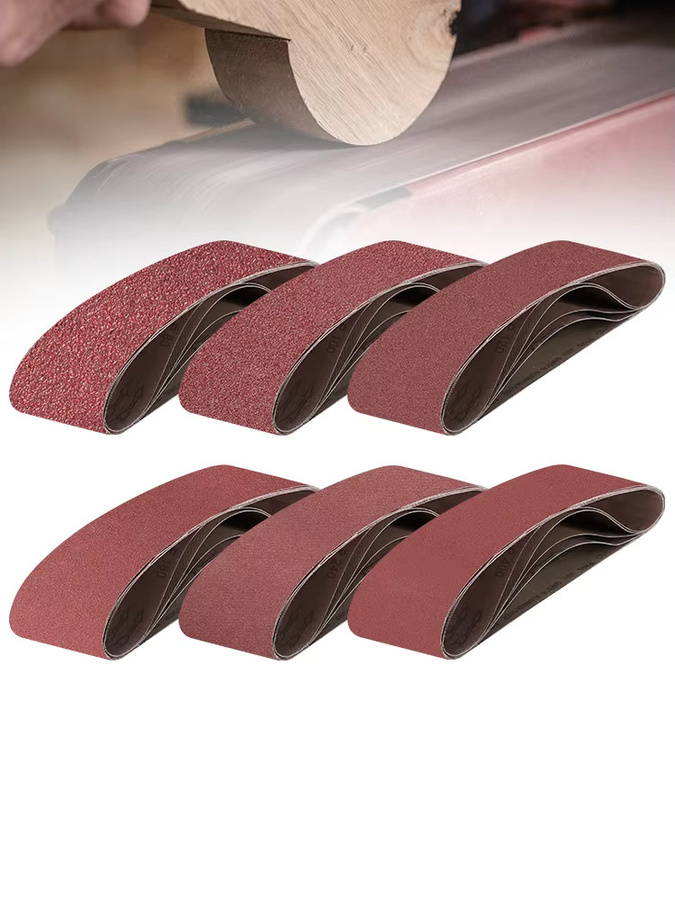 XCAN Schleifband Set 5 Stück für Metall und Holz, verschiedene Körnungen von 40 bis 400, B: 100 mm, L: 915 mm - Bild 7
