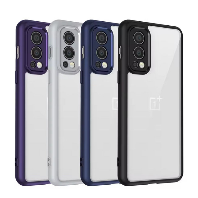Stoßfeste Silikonhülle für OnePlus Nord 2 5G in Transparent mit matter Rückseite - Bild 1