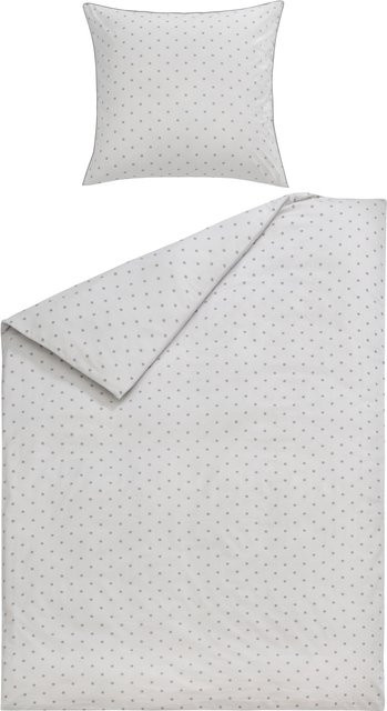 Bettwäsche ODETTE von casa NOVA aus Renforcé Baumwolle in Grau mit Bettbezug und Kissenbezug, B/H: 155 x 220 cm und 80 x 80 cm - Bild 1