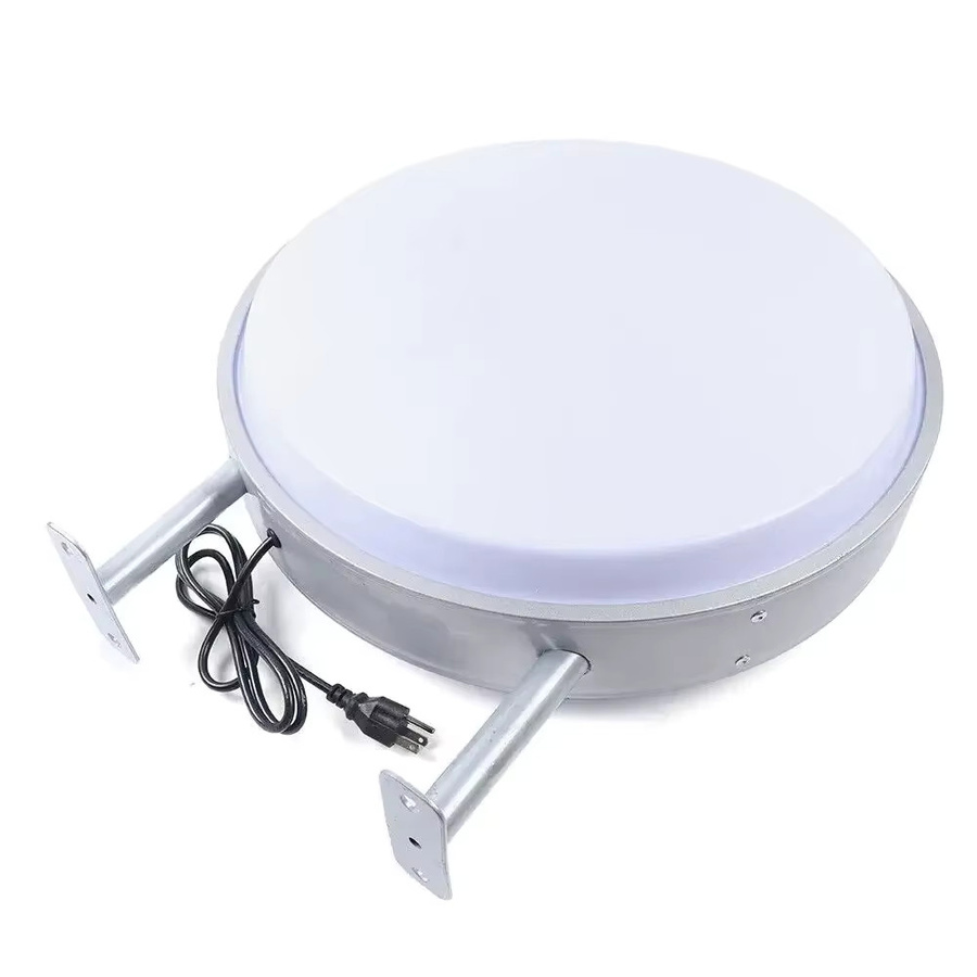 Runder LED Leuchtkasten für Außenwerbung, doppelseitig wasserdicht, Silber/Weiß, Durchmesser: 50 cm - Bild 4