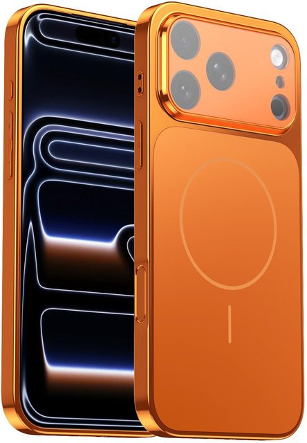 YOMILE Magnetische iPhone Handyhülle mit MagSafe und Kameraschutz in Orange - Bild 1