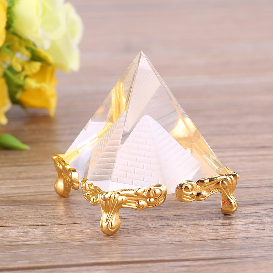 Happy Moose Pyramide aus Kristall für Feng Shui und Energieheilung, transparent - Bild 2