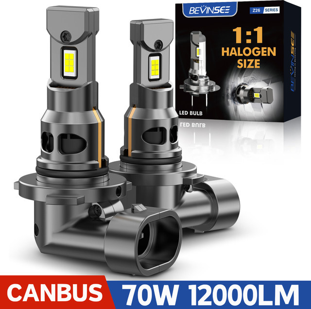 BEVINSEE HB3 9005 LED-Nebelscheinwerfer mit CANBUS, 6000 K, 12 V, Plug&Play Ersatz für Halogen - Bild 1
