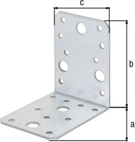 GAH Alberts Winkelverbinder aus Stahl, sendzimirverzinkt, Farbe: Silber, Maße: 90 x 90 x 65 x 2,5 mm - Bild 1