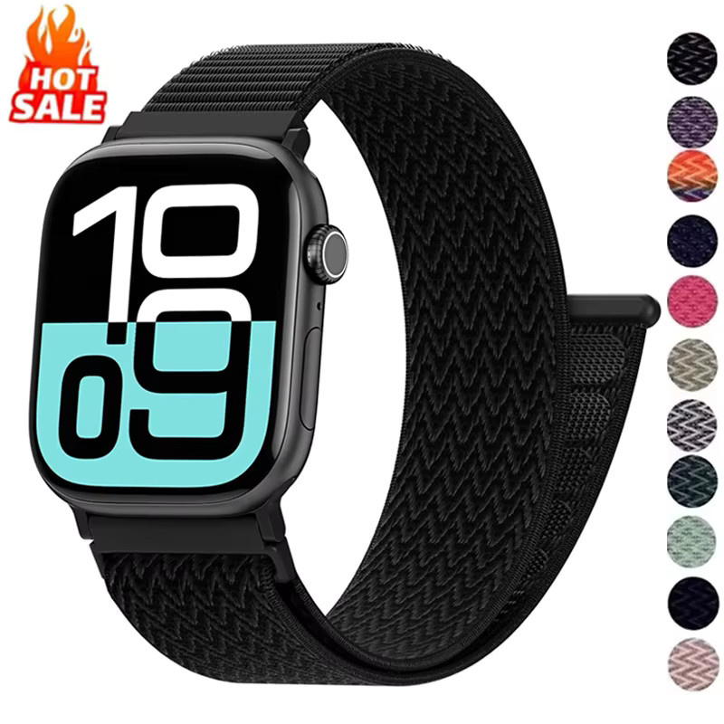 Nylon-Schlaufenarmband für Apple Watch, Textil/NATO, Unisex, Gemustert - Bild 6