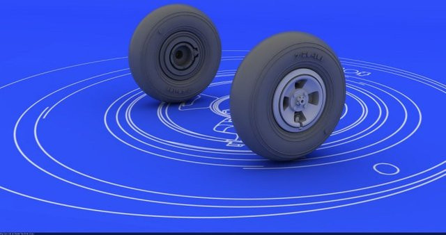 Eduard Spitfire Wheels, 4 spoke - Bild 1