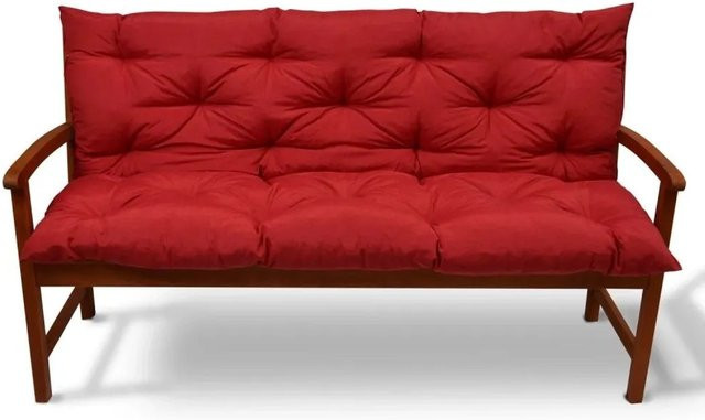Beautissu Flair BR Bankauflage Rot B: 150 cm, T: 50 cm - Bild 1