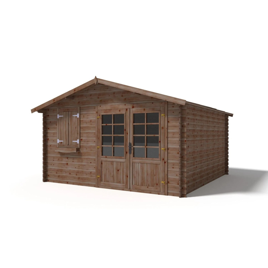 Altanka Gartenhaus Gerätehaus Braun, B x T: 4 x 4 m, 16 m2, 28 mm Wandstärke, Imprägniert, DOM181 - Bild 2