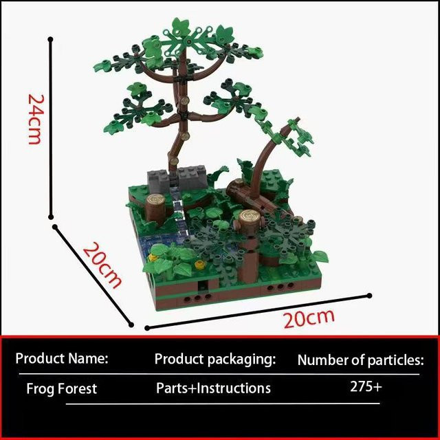 Wucifang Bags MOC Architektur Frosch Baum Garten, Bausteine, ab 14 Jahren - Bild 1