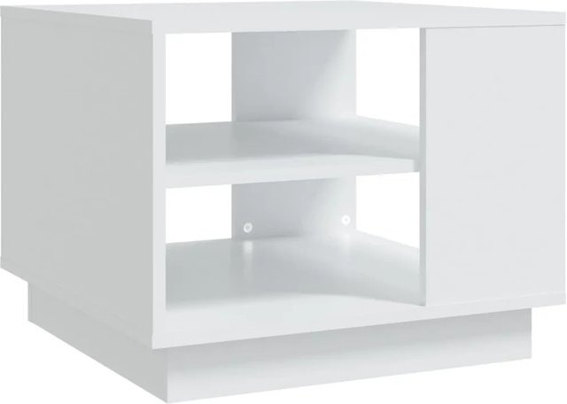 vidaXL Couchtisch in Weiß mit modernem Design aus Holzwerkstoff, B/T/H: 55 x 55 x 43 cm - Bild 1