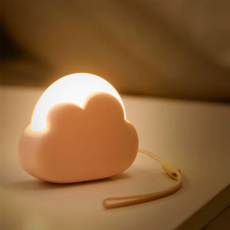 Feimefeiyou USB Kabelloses LED Nachtlicht in Wolkenform, Warmweiß, für Kinderzimmer und Schlafzimmer - Bild 2