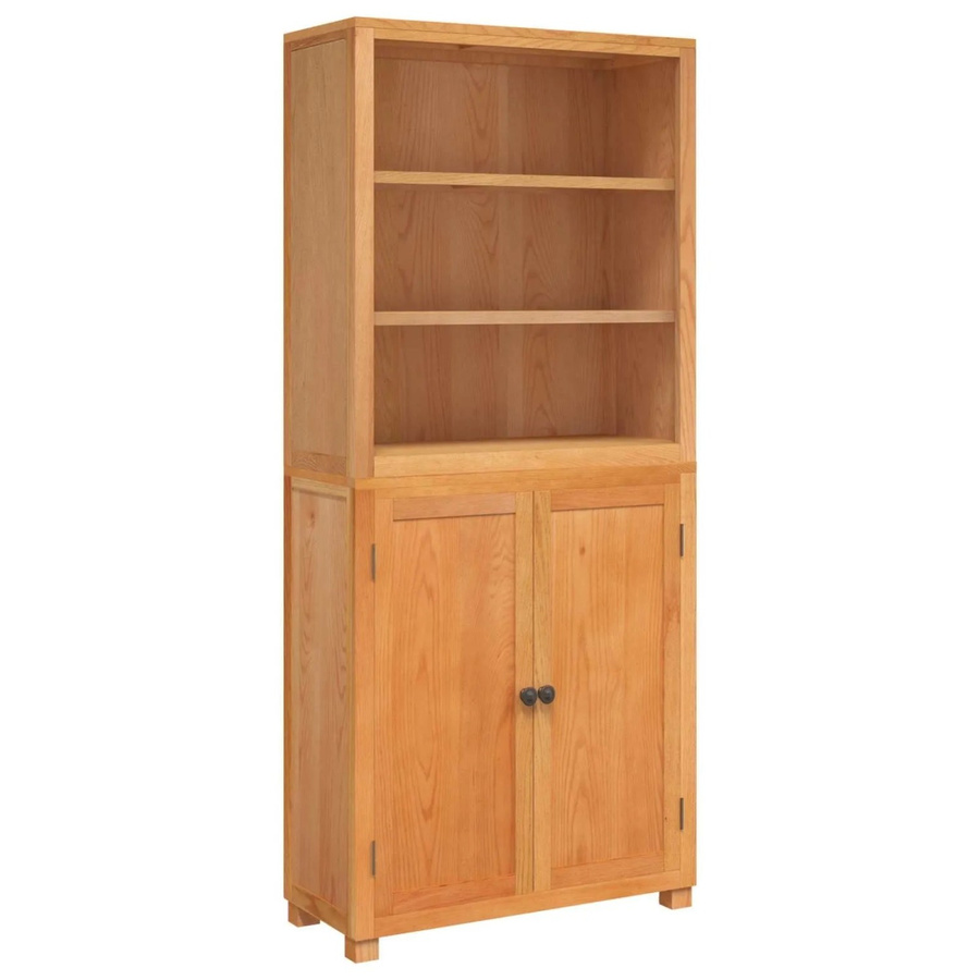 vidaXL Aufbewahrungsmöbel-Set in Braun mit Türen und offenen Regalen, modern, B/T/H: 80 x 35 x 185 cm - Bild 2
