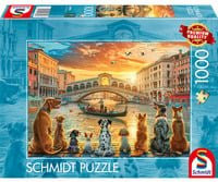 Schmidt Spiele Puzzle Am Kai mit Hundemotiv aus Venedig, 1000 Teile - Bild 1