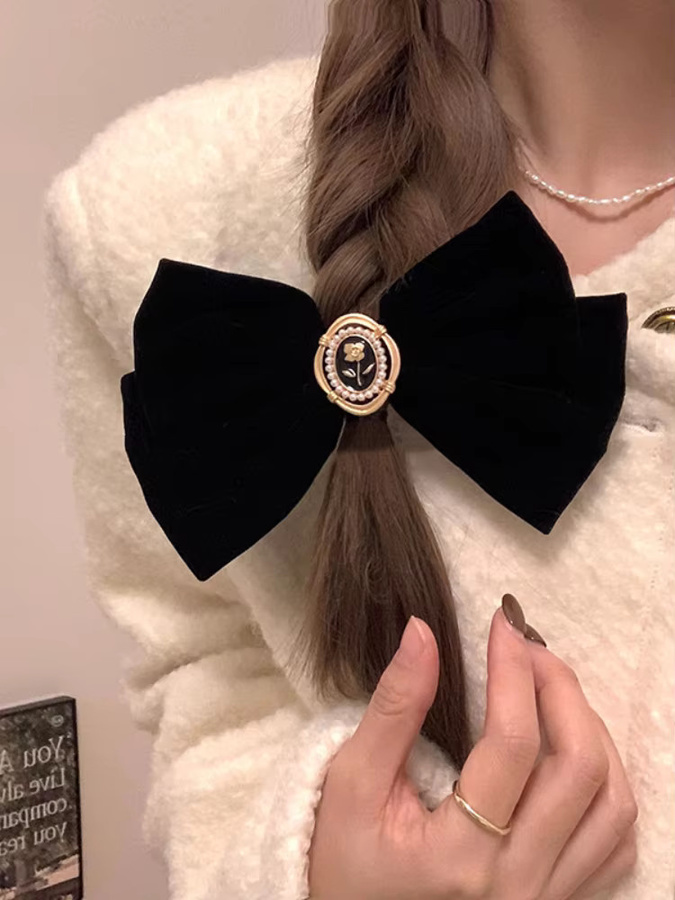 ZYFHTT Haarspange mit Schleife, Schwarz, Damen - Bild 6