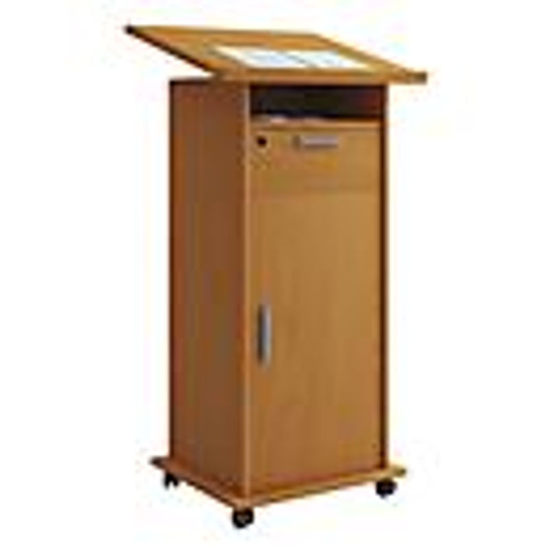 VCM Stehpult Meeta in Buche-Dekor, braun, B: 50 cm, H: 108,3 cm, T: 60 cm - Bild 5