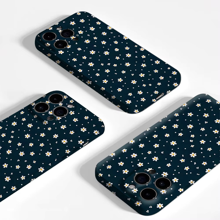 Potdemiel Daisy Dot Handyhülle für iPhone 17 16 15 14 13 Pro Max Plus, Robuste Ein- und Doppelschicht-Schutzhülle mit Magnetfunktion, Farbe: Blau - Bild 3