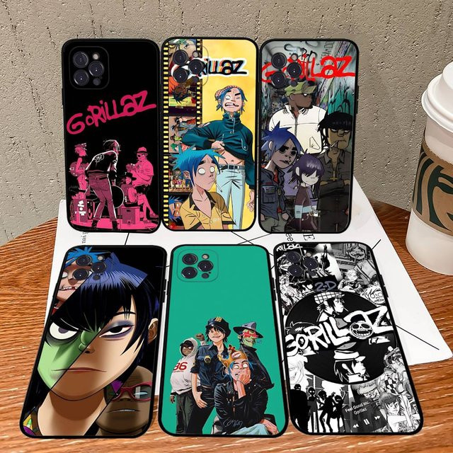 Rock Virtual Band G-Gorillaz Silikon Soft Cover Handyhülle für iPhone 17 16 15 14 13 12 11 Pro Max Plus in Multicolour - Bild 1