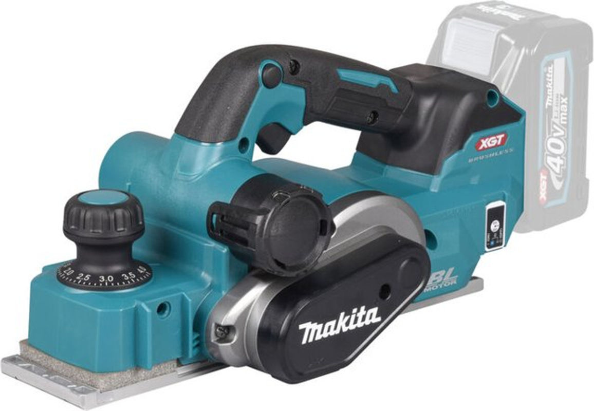 Makita Akku-Hobel KP001GZ 40V max. mit 82 mm Hobelbreite und 50 mm maximaler Falztiefe - Bild 2