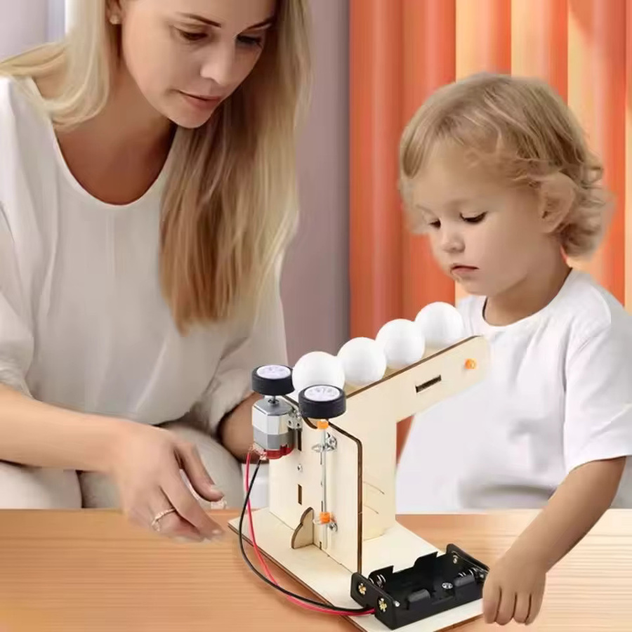 Meade DIY Automatische Serve Maschine, Kinetische Energieübertragung Experiment, Holz, Wissenschaftliches Puzzle Spielzeug - Bild 2
