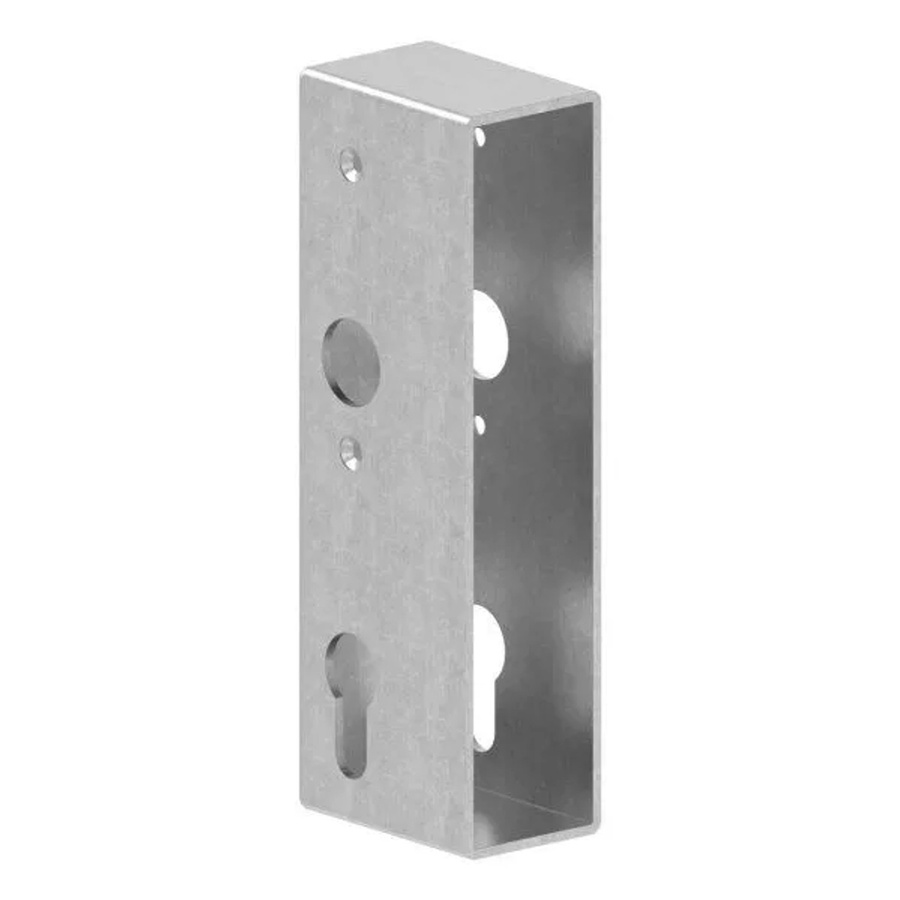 FeNau Schlosskasten aus Stahl in Silber, B/T/H: 4,0 x 17,2 x 6,0 cm - Bild 2