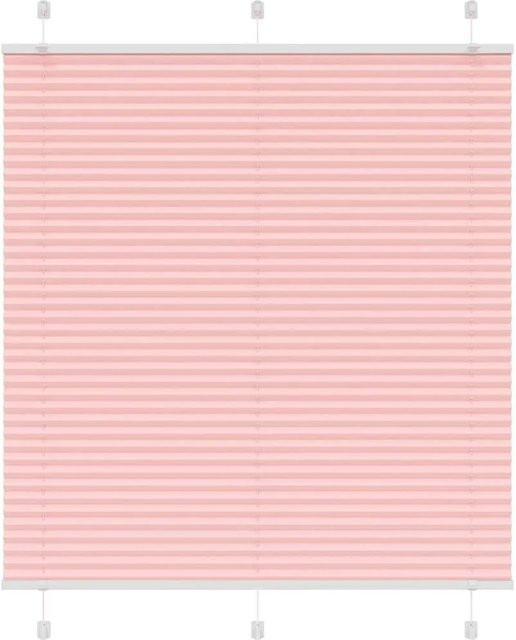 vidaXL Plissee Rosa halbtransparent aus Polyester B: 120 cm, H: 100 cm - Bild 1