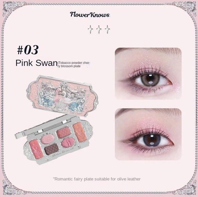 Flower Knows Schwan Ballett Lidschattenpalette, Pink, 6 Farben - Bild 1