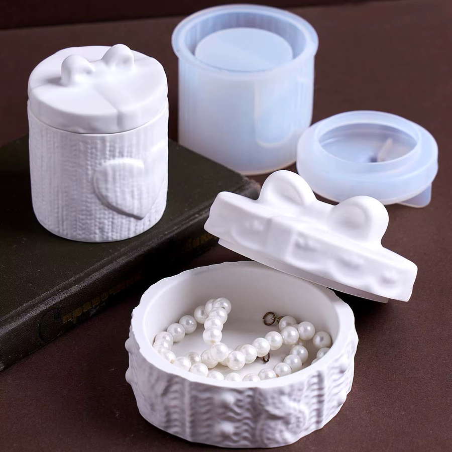 UDOCOOL Silikonform Herz-Bogen für DIY Kerzen, Blumentöpfe und Gips-Dekorationen in Weiß - Bild 5