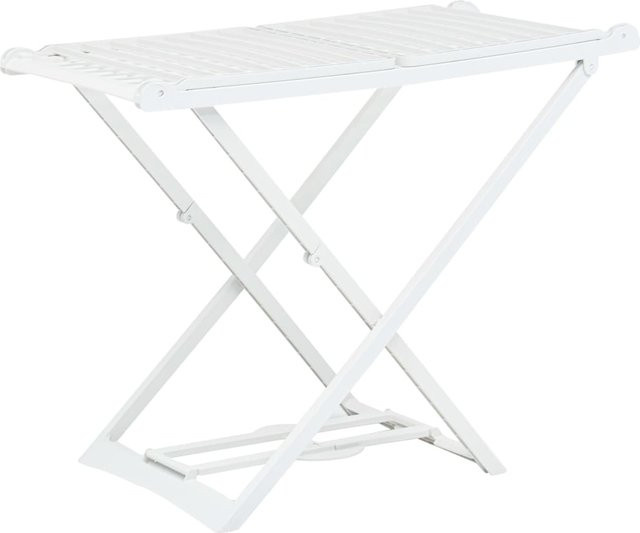 Faltbarer Wäscheständer aus Kunststoff von VD Home Furnishing in Weiß, B/T/H: 56,0 x 110,0 x 185,0 cm - Bild 1
