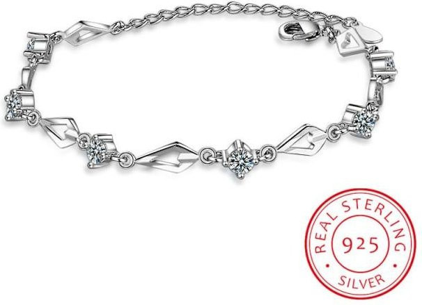 Armband 925 Silber, Amethyst, Zirkonia, Damen - Bild 1