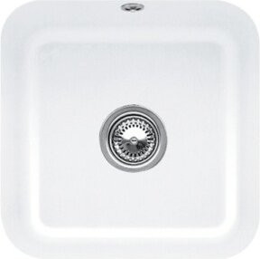 Villeroy & Boch Unterbauspüle Cisterna 50 in Weiß aus CeramicPlus mit Ablauggarnitur und Exzenter - Bild 1