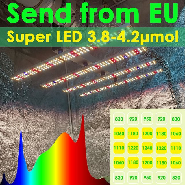 SOLIDEE 240W Vollspektrum-LED-Pflanzenlampe in Silber für professionellen Gartenbau - Bild 1