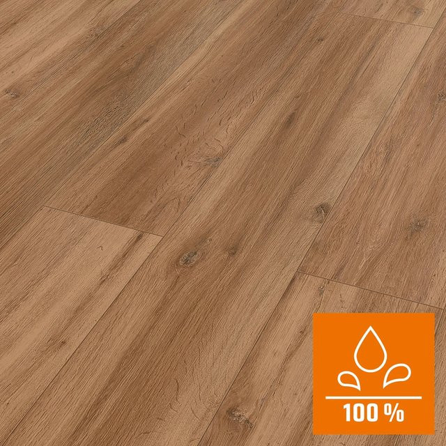 Classen Laminat NK32 Oak Natural in Holzoptik, wasserfest, 8 mm Stärke, Braun - Bild 1