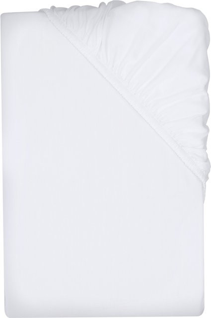 LIVARNO Mako-Satin Spannbettlaken aus Baumwolle, Weiß, B/T: 100 x 200 cm - Bild 1
