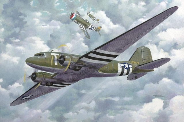 Roden Douglas C-47 Skytrain, Modellflugzeug, 1:144, Grau - Bild 1