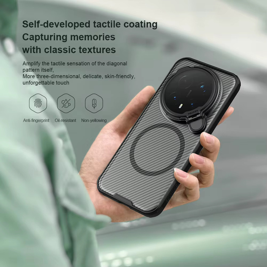 NILLKIN CamShield Prop Magnetische Hülle mit klappbarem Kameraschutz und Lenk-Ständer, MagSafe-kompatibel für Honor Magic 8 Pro, Schwarz - Bild 2