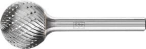 PFERD TOOLS Hartmetall Frässtift Kugel KUD universal mittel kreuzverzahnt, Farbe: silber, Durchmesser: 20 mm, Schaft-Ø: 6 mm - Bild 1