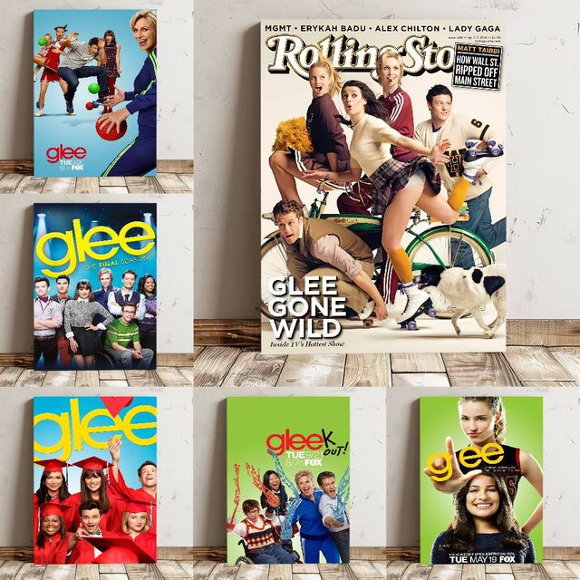 Glee Poster Bilibili Wandkunst-Aufkleber im Retro-Design, Mehrfarbig, Rechteckig - Bild 1