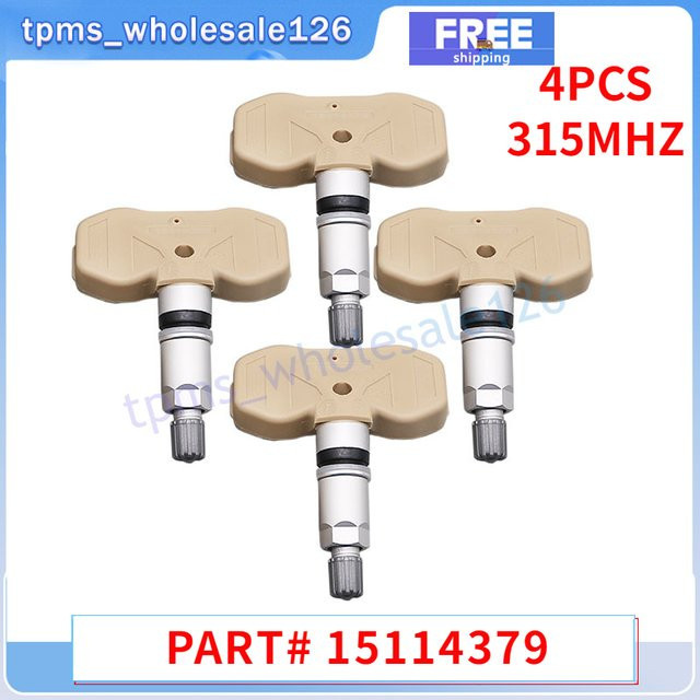 GANGLE 4er Set Reifendruckkontrollsensor TPMS für Cadillac Escalade, Chevrolet Suburban, Tahoe und GMC Sierra (Baujahre 2005-2006) - Bild 1
