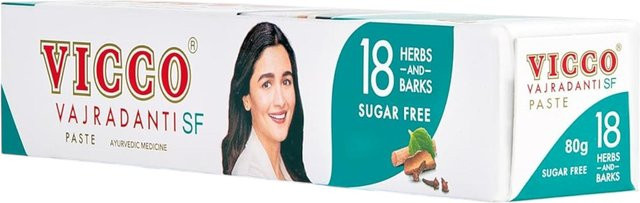 Vicco Vajradanti Ayurvedische Zuckerfreie Zahnpasta, 80g - Bild 1