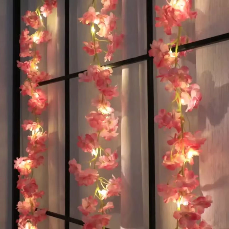 LED Kirschblüten-Lichterkette in Pink für Garten, Outdoor und Innenbereich - Bild 3