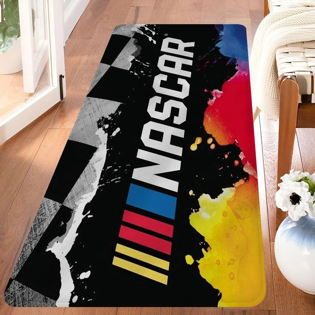 JGJG N-NASCARS Rennwagen Flurteppich, rutschfest und waschbar, Mehrfarbig, B/T: 60 x 90 cm - Bild 1