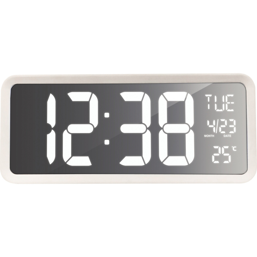 Technoline WS 8130 Digitale Wanduhr in Weiß mit Thermometer und Beleuchtung - Bild 2