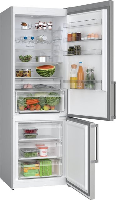 Bosch KGN497ICT Kühl-Gefrierkombination in Edelstahl/Silver mit NoFrost, Zero Degree Zone und Bottle Rack - Bild 1