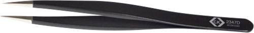C.K T2347D ESD Pinzette 00 SA-ESD mit flacher Spitze aus Edelstahl in Schwarz, Länge: 120 mm - Bild 1