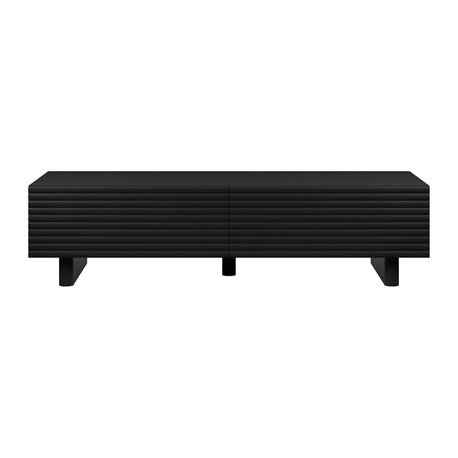 Vente-unique TV-Board Ludima Modernes Lowboard in Schwarz, Breite: 180 cm - Bild 2
