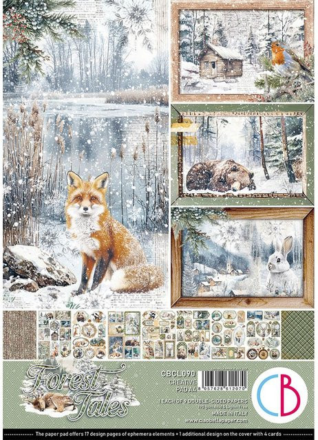 Papier-Set Forest Tales von Ciao Bella in Mehrfarbig, A4, 190 g/m² - Bild 1