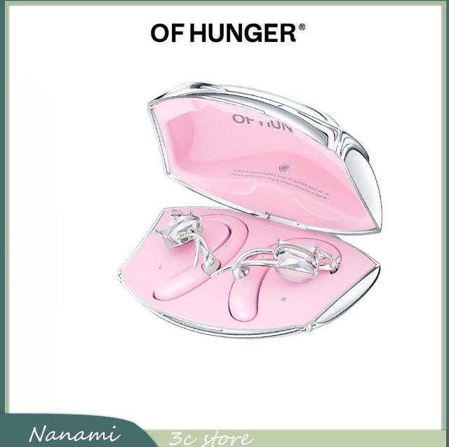 OF HUNGER Bluetooth-Kopfhörer Limited Edition Open-Style OWS in Millennium Pink und White Stone - Bild 1